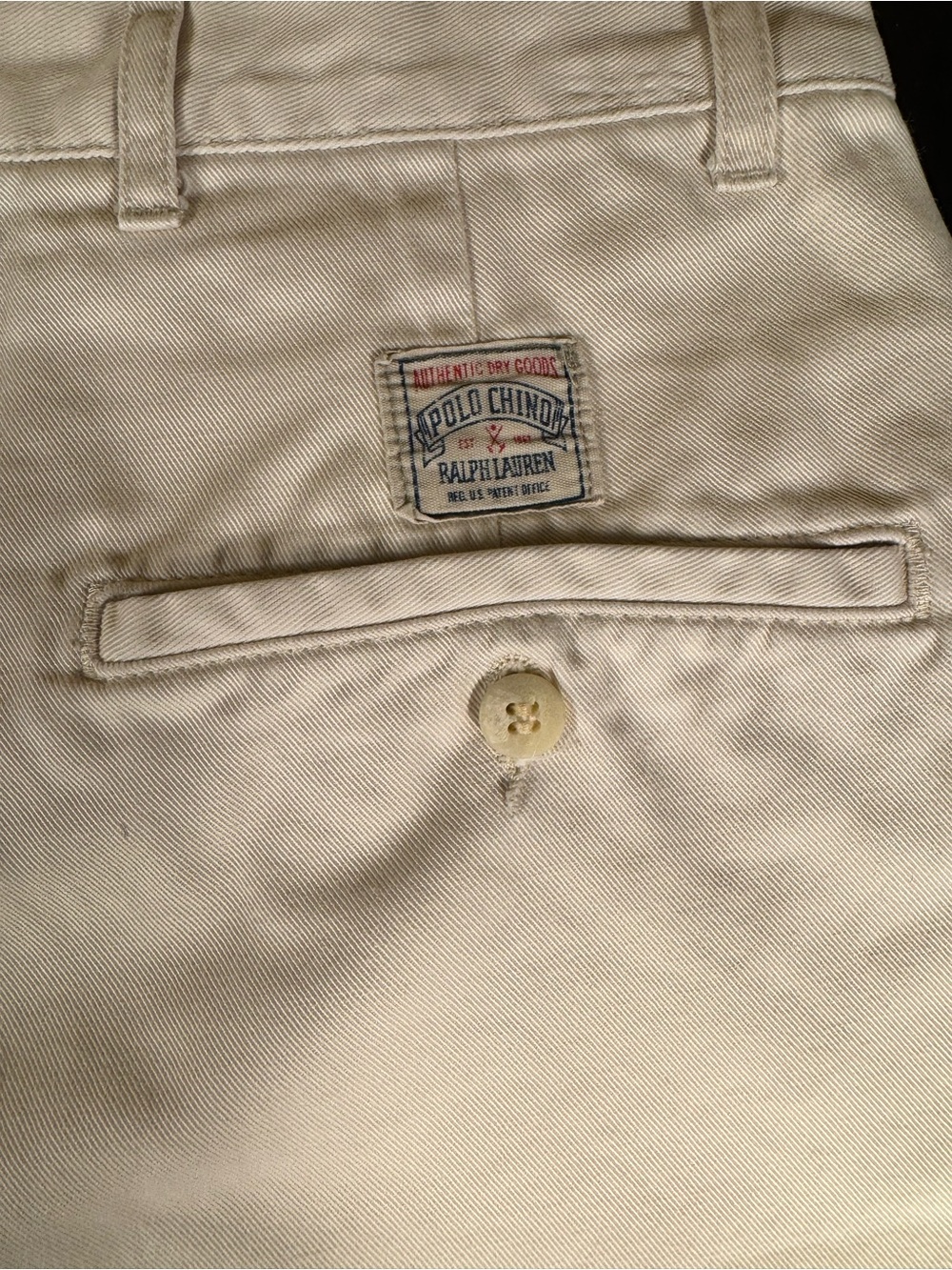 Vintage Polo Ralph Lauren Pleated Chino Shorts Tan Khaki Men's Size 34